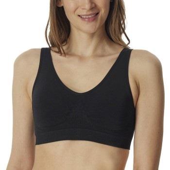 Schiesser BH Bustier Removable Pads Bra Schwarz Polyamid Small Damen