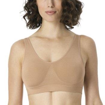 Schiesser BH Bustier Removable Pads Bra Beige Polyamid Small Damen