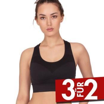 Pierre Robert BH Medium Support Sports Bra Schwarz Polyamid Small Dame...