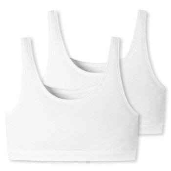 Schiesser BH 2P 95-5 Organic Cotton Bustier Top Weiß Baumwolle 38 Dame...