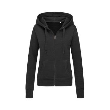 Stedman Active Hooded Sweatjacket For Women Schwarz Small Damen