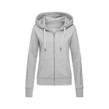 Stedman Active Hooded Sweatjacket For Women Graumelliert Small Damen