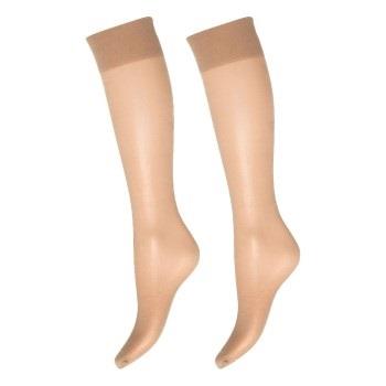 Decoy 2P Soft Lux 15 DEN Knee-high Socks Beige Polyamid One Size Damen