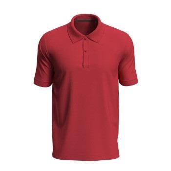 Stedman Henry Polo Short Sleeve Rot Baumwolle Small Herren