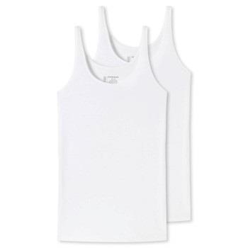 Schiesser 2P 95-5 Organic Tank Top Weiß Baumwolle 38 Damen