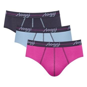 Sloggi 3P Men Start Midi C3P Rosa/Blau Baumwolle Small Herren