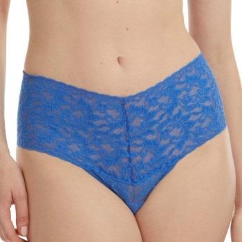 Hanky Panky 2P Signature Lace Retro Thong D1 Blau Nylon One Size Damen