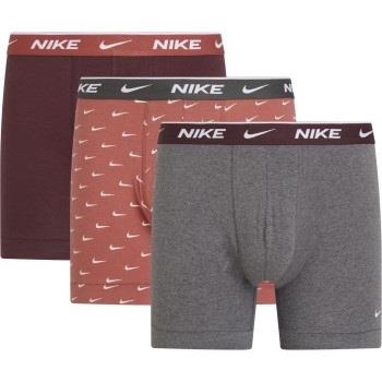 Nike 9P Everyday Essentials Cotton Stretch Boxer D1 Grau/Rot Baumwolle...