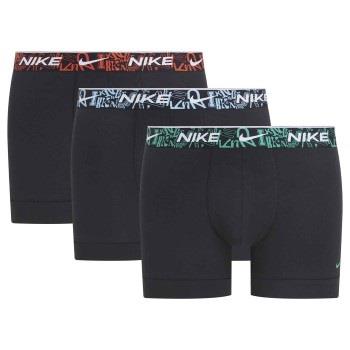 Nike 6P Everyday Essentials Cotton Stretch Trunk D1 Schwarz Muster Bau...