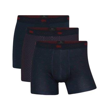 Dovre 3P Recycled Polyester Boxers Marine/Rot Polyester Small Herren