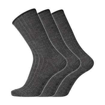 Dovre 3P Wool No-Elastic Socks Dunkelgrau Gr 45/48 Herren