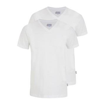 Jockey 2P V-Neck T-Shirt Weiß Baumwolle Small Herren