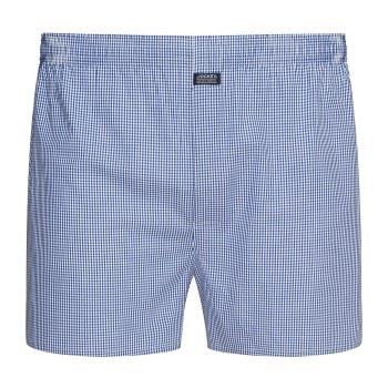 Jockey Woven Poplin Boxer Shorts Marine/Kariert Baumwolle Small Herren