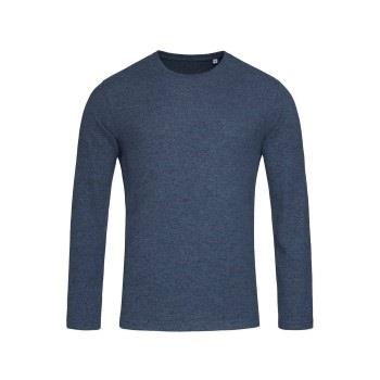 Stedman Knit Long Sleeve For Men Blau Small Herren