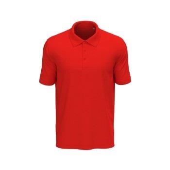 Stedman Lux Short Sleeve Polo Rot Baumwolle Small Herren