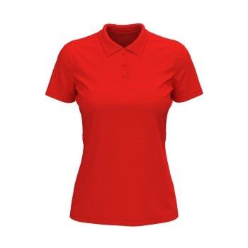 Stedman Lux Short Sleeve Polo For Women Rot Baumwolle Small Damen