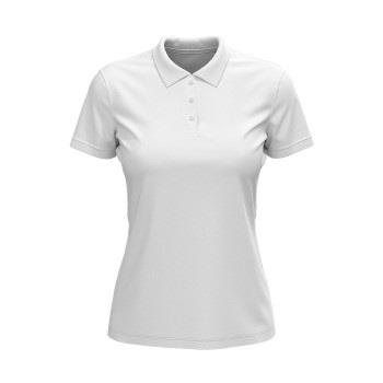 Stedman Lux Short Sleeve Polo For Women Weiß Baumwolle Small Damen