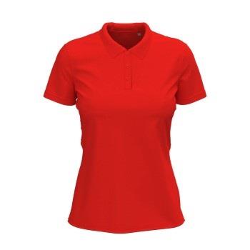 Stedman Claire Short Sleeve Polo Rot ringgesponnene Baumwolle Small Da...