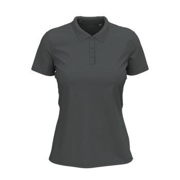 Stedman Claire Short Sleeve Polo Dunkelgrau ringgesponnene Baumwolle S...