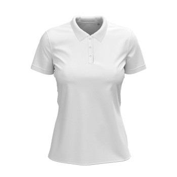 Stedman Claire Short Sleeve Polo Weiß ringgesponnene Baumwolle Small D...