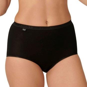 Sloggi 2P Basic Plus Maxi Briefs Schwarz Baumwolle 38 Damen