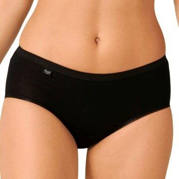 Sloggi 2P Basic Plus Midi Briefs Schwarz Baumwolle 38 Damen