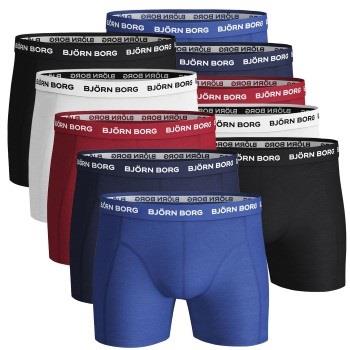 Björn Borg 10P Essential Shorts Solids Rot/Blau Baumwolle Medium Herre...