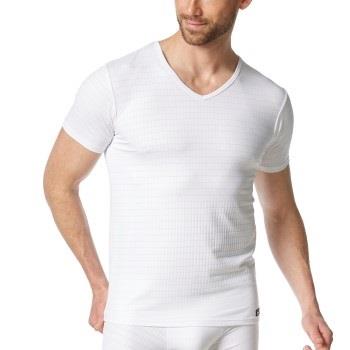 Bruno Banani Check Line 2 0 V-Shirt Weiß Polyamid Small Herren