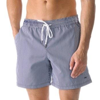 Mey Badehosen Beachport Swim Shorts Weiß/Blau Polyester Small Herren