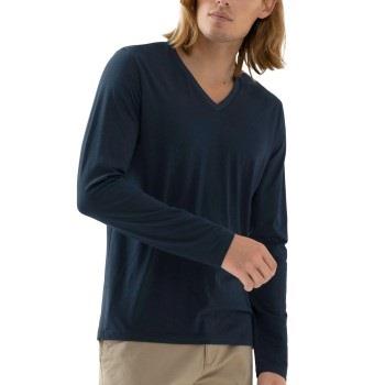 Mey Dry Cotton Colour Long Sleeves Dunkelblau Small Herren