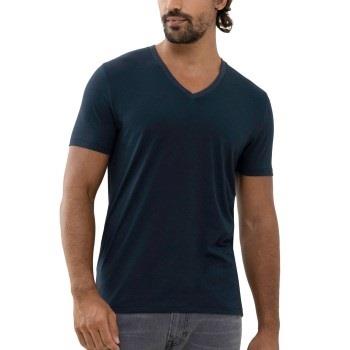 Mey Dry Cotton Colour V Neck T-Shirt Dunkelblau Small Herren