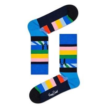 Happy Socks Beatles Legend Crossing Sock Blau Muster Baumwolle Gr 41/4...