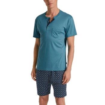 Calida Relax Choice 3 Short Pyjamas Blau/Blau Baumwolle Small Herren