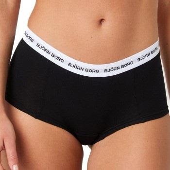 Björn Borg 2P Core Logo High Waist Brief Schwarz Baumwolle Small Damen