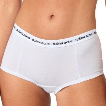 Björn Borg 2P Core Logo High Waist Brief Weiß Baumwolle Small Damen