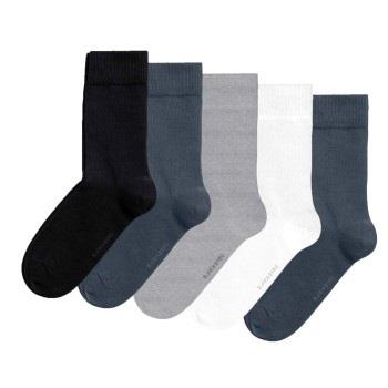 Björn Borg 5P Essential Ankle Sock Blau/Grau Gr 41/45 Herren