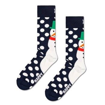 Happy Socks Jumbo Snowman Sock Blau Muster Baumwolle Gr 41/46