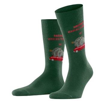 Burlington X-mas Car Sock Dunkelgrün Gr 40/46 Herren