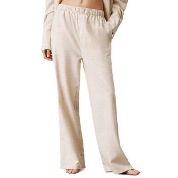 Calvin Klein Flannel Sleep Pant Beige Baumwolle Medium Damen