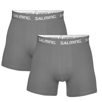 Salming 2P Cotton Boxer Grau Baumwolle Small Herren