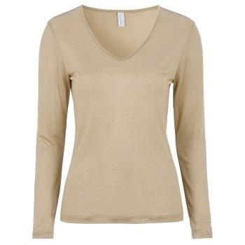 Damella Silk Long Sleeve Beige Seide Small Damen