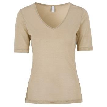 Damella Silk T-Shirt Beige Seide Small Damen