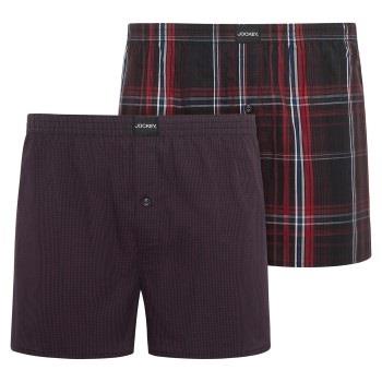 Jockey 2P Woven Boxer Shorts Rot Baumwolle Small Herren