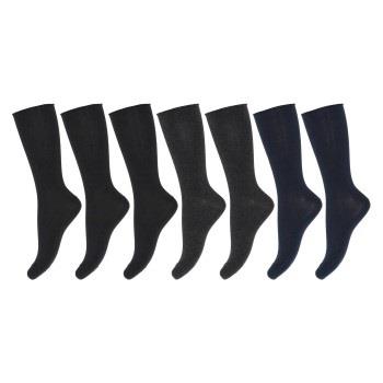 Decoy 7P Organic Cotton Socks Schwarz/Blau Strl 37/41 Damen