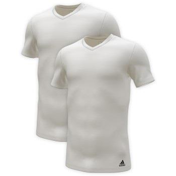 adidas 2P Active Flex Cotton 3 Stripes V-Neck T-Shirt Weiß Baumwolle S...