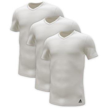 adidas 3P Active Flex Cotton V-Neck T-Shirt Weiß Baumwolle Small Herre...