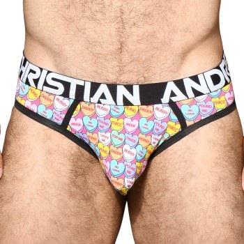 Andrew Christian Almost Naked Candy Hearts Jock Rosa Polyamid Small He...