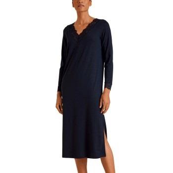 Calida Elegant Dreams Long Nightdress Dunkelblau Modal Small Damen