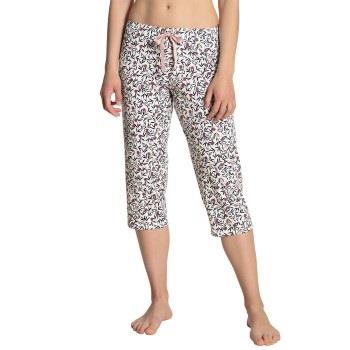 Calida Favourites Dreams Capri Pants Weiß Muster Baumwolle Small Damen