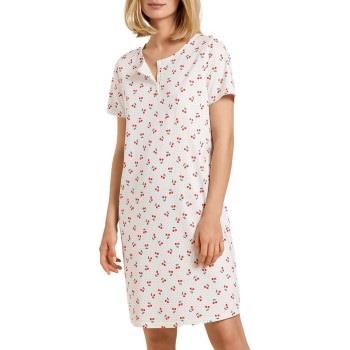 Calida Fruity Dreams Sleepshirt Weiß Muster Baumwolle Small Damen